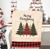 Christmas Chair Back Elastic Stretch Cover Santa Clause Holiday Party Decor Dining Kitchen Xmas Decoration SN3063