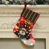 Large LED Luminous Christma Stockings Christmas Decorations Xmas Socks Ornament Children Gift Bags DD680