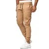 Pantalons pour hommes automne et hiver Style coton pantalons décontractés mode 2021 couleur unie à lacets grande taille sport hommes