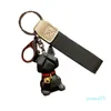 Atacado- silicone sino bulldog estilo keychains resina pingente casal criativo 3d cute chave chaveiro 4 cores