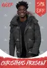 Top Men Winter Wolf Fu travel Parka Down Jacket Long Puffer Coats Warm Overcoat Jaqueta coat outwear