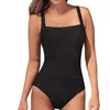 ヴィンテージ水着女性水着プッシュアップ入浴スーツRuched Tummy Control Monokiniレトロプラスサイズビーチウェア210611