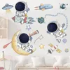 Väggklistermärken Tecknad Space Lullaby för barn Rum Barnrum Inredning PVC Art Murals Nursery Bedroom Decoration Home