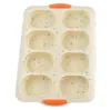 Baking Tray Mold Tools Silicone Bread Loaf Non Stick Perforated Pan DIY 8 Loave Hamburger Sandwich Cakes Breakfast Kitchen Mould