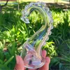 Glass Bong Octopus Beard Shape With 10mm Female Dewar Joint Hookahs Water Bongs