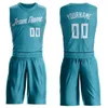 Custom Basketball Jersey och Shorts Sublimation Name / Number Soft Stretch Tank Top Utbildning Atletisk TrackSuit För Män / Tjej / Barn