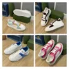 Designer Women Shoes Casual Time Out Sneakers Shoe Running Shoe Lace-up Print Leather Pink Blue Tamanho 35-41