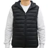Moda masculina coletes inverno outerwear leve casacos masculinos de alta qualidade quente à prova vento ao ar livre casual invernos com capuz coa341i