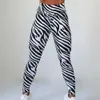 Ogilvy Mather Sexy Zebra Stripes Fitness Leggings Taille haute Femme Séchage rapide Haute élasticité Pantalon Slim Jambières d'entraînement 211014