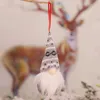 수제 크리스마스 Gnomes 장신구 봉제 스웨덴 스웨덴 톰테 산타 입상 스칸디나비아 엘프 크리스마스 트리 펜던트 장식 홈 DEC3826748