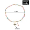 S2491 Mode Smycken Transparent Färgglada Beaded Halsband Rhinstone Butterfly Pendant Choker Halsband