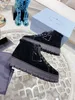 21S Women Boots warm shoes Suede Shearling Winter Booties Mid-Top Sneakers luxury design casual shoe platform with box EU35-40