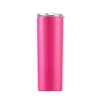 20oz Slim Tumbler Double Wall Stainless Steel Vacuum Insulated Straight Sippy Cups Flask Beer Coffee Mugs Water Bottle With Straws RRE10854