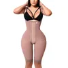 Women's Shapers Bodysuit Women Open Bust Tummy Control Fajas Colombianas Adjustable Hook And Eye Front Closure Thin Thigh Colombian Girdles