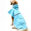 Pet Dog Apparel Reflective Waterproof Snow Proof PU Pet Raincoat for Big Dog Golden Retriever Labrador Hooded Clothes