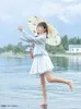 スカート日本のテンズの女の子新鮮なAラインスカート学生ハイウエストシフォンレース女性春2021甘い