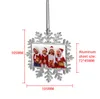 10pcs Christmas Decorations Sublimation DIY Whtie Blank INk Transfer Printing Heat Press Acrylic Pendant Mix Style