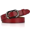 Mode Luxury Men Designers Belts Big Gold Buckle Äkta