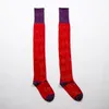 Классические буквы женские носки чулок зимы женские на коленном носке мягкие дышащие повседневные длинные чулки 6 цветов