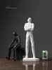 장식용 물체 인형 인형 장식 홈 동상 조각 미니어 룸 장식 픽셀 맨 모자이크 사람 현대 예술적