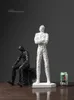 Oggetti decorativi Figurine Accessori per decorazioni per la casa Statua Scultura Decorazione della stanza in miniatura Pixel Man Mosaico Persone Artistico moderno