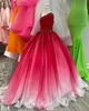 Ombre Blue Girl Pageant Dresses 2022 Crystals Detory Dress Ballgown Kids Kids Hirlisteless Oneshults