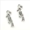 200pcs parrot birds Alloy Tibetan silver Pendants Charms for Jewelry Making Bracelet Necklace Earrings DIY 20*8mm