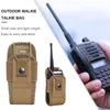 Utomhusväskor Walkie Talkie Holder Bag Multi-Purpose Tactical Sports Pendant Military Molle Nylon Radio Mag Pocket