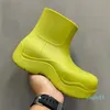 Fashion- Fashion The latest Ankle boots women Designer Round Toes shoes Outdoor Booties womens shoe Thick bottomed Water lady proof