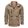 Heren dikke jas winter herfst mode hooded tooling jas outdoor jas mannelijke merkkleding EU maat 211105