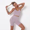 Yoga Fit Sportswear Женщины Стили Наряды трексуисты Наборы для Женщины Активный костюм Бюстгальтер Шорты Шорты Тренажерный зал Учить Носить Леггинсы Fitness Cousssit Дизайн Одежда на открытом воздухе