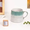 Ceramic Coffee Mug with Spoon and Handle Milk Breakfast Japan Style Mugs Wholesale Ethiopian Coffee Cup Set Saba