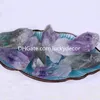 1000g 20-60mm Natural Rough Green and Purple Amethyst Quartz Crystal Stone Raw Wand Healing Point Stick Mineral Specimen Gemstone Art Crafts