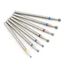 Set Gümüş Taşlama Başı Başına Yedi Tırnak Aleti Tungsten Tungsten Çelik Pırlanta Tırnaklar Çıkartma Taşlama Makinesi Öğütme Kafaları Maquina De Pulir çıkartor De Unas