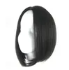 La perruque courte droite noire de la mode féminine est divisée en bobo 3 couleurs différentes