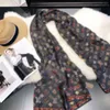Bufanda larga con estampado de seda suave para mujer retro, chal, estilo primavera y verano, bufanda de 180-90 cm, envío gratis