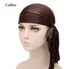 Perruques Turban Bandana en Satin Durag pour hommes, couvre-chef soyeux, chapeau de Pirate, accessoires pour cheveux, nouvel arrivage