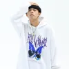 Hommes Hip Hop sweat à capuche papillon Streetwear Harajuku pull à capuche surdimensionné 2021 automne coton à capuche HipHop ample Y0809