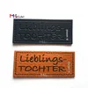 op maat gemaakte lederen tag kledinglabels PU-patches voor kleding