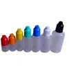 زجاجات الإبرة مع قبعة السلامة الصوف ضد الأطفال والقطارة رقيقة طويلة تلميح 3ML / 5ML / 10ML / 15ML / 20ML / 30ML / 50ML