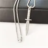 Pendant Necklaces Halloween Emei Thorn Jewelry On The Neck Toy Sword In Hand Men's Chain Necklace For Women Stainless Steel