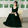 элегантные темно-зеленые вечерние платья