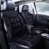 Car Seat Covers Black Plush Cover Protector Linen Front Back Cushion Protection Pad Mat Backrest For Auto Truck Suv Interior Accessory