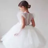 Menina de flor vestido espanhol crianças bridemaid vestidos de casamento para crianças vestidos de tule meninas boutique vestidos meninas roupas de aniversário 220125