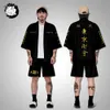 Anime Tokyo Revengers Manji Gang Tee Kurzarm Hoodies Shorts Manjiro Sano Cosplay Ken Ryuguji Sommer Toman Uniform Y0913