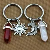 2st Sun and Moon Crystal Keychain, Vänskap Keychain för 2, BFF Keychain, Bästa Vänner Keychain, Par Keychain G1019