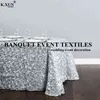 Design Rectangle Satin Rosette Table Tissu Nappe de mariage Couleurs Décoration de fête d'événement 211103
