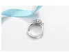 Kopparpläterad Platinum Classic Ring Oval Form Kubik Zirconia Promise Rings Eternity Engagement Wedding Band Ring för kvinnor (justerbar)