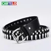 Cinturones CARTELO Moda Damas Cuero Punk Cinturón Hueco Remache Personalidad Rock Wild Ajustable Young Trend7045301