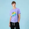 summer t-shirt men island print holiday tops fashion 100% cotton causal tshirt thin breathable plus size tees 210716